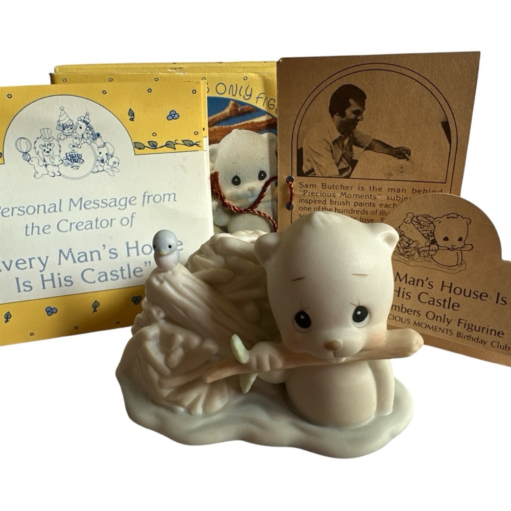 New -Precious Moments -1992-Every Man 's House Is His Castle-Birthday Club BC921